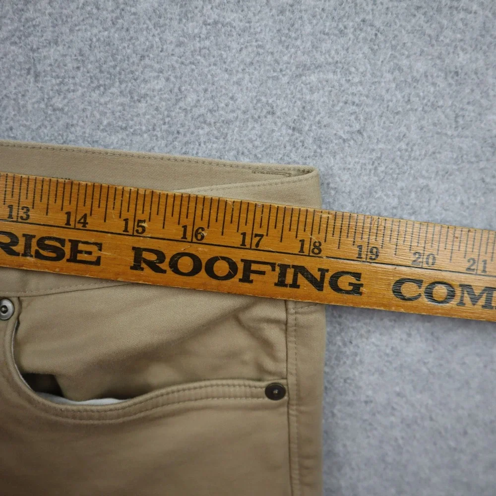 Banana Republic Traveler Pants Mens 35x30 Slim Fit Chino Khaki Tan Stretch 5-Pkt